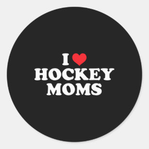 Adesivo Eu Amo Mães de Hockey Design Divertido