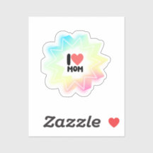 Eu Amo Mamãe Estrela Neon Colorida