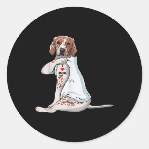 Adesivo Eu Amo Mamãe Tattoo Brittany Mãe Cachorro Sobremes
