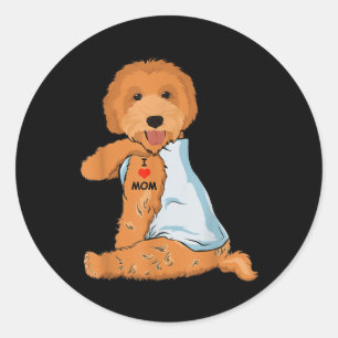 Adesivo Eu Amo Mamãe Tatuagem Goldendoodododle Mãe Cachorr
