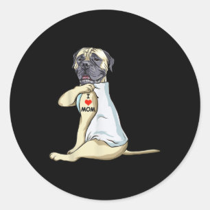 Adesivo Eu Amo Mamãe Tatuagem Inglês Mastiff Mãe Cachorro 