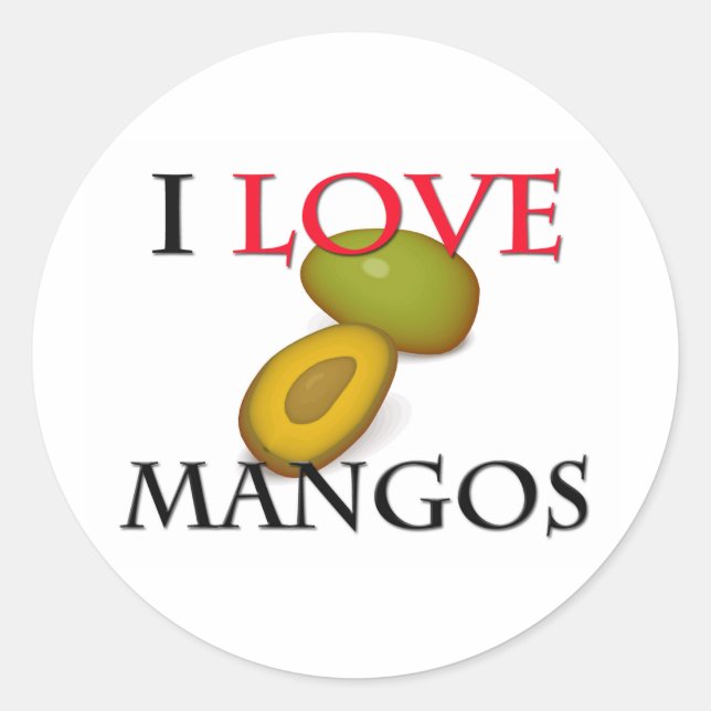 Adesivo Eu Amo Mangos (Frente)