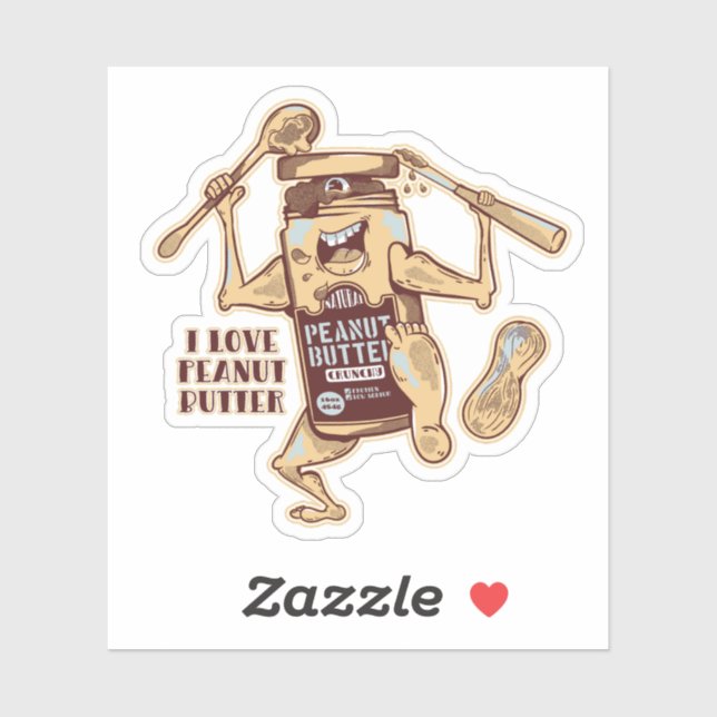 ADESIVO EU AMO MANTEIGA DE PEANUA (Folha)