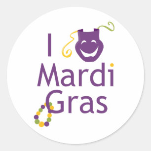 Adesivo Eu Amo Mardi Gras Parade