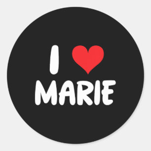 Adesivo Eu Amo Marie - Heart - Name