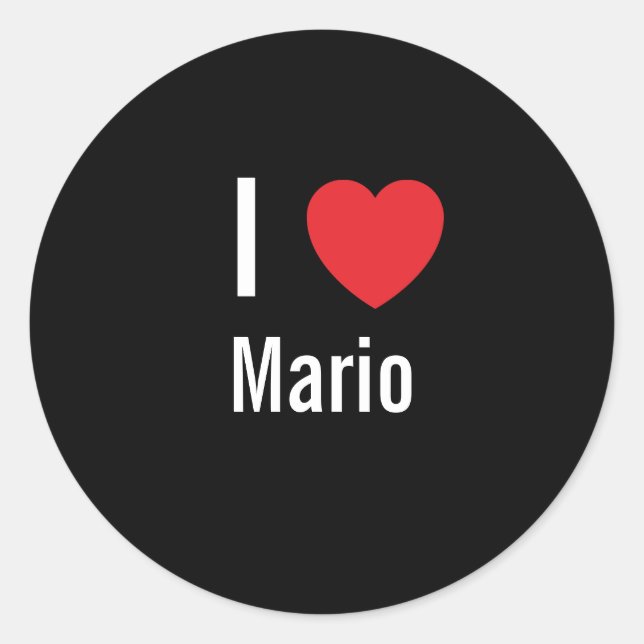 Adesivo Eu amo Mario (Frente)