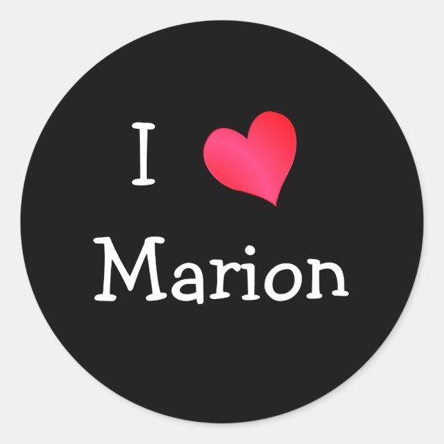 Adesivo Eu Amo Marion (Frente)