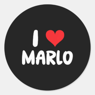 Adesivo Eu Amo Marlo - Coração - Nome