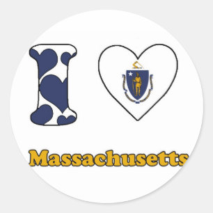 Adesivo Eu amo Massachusetts