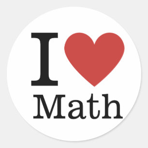 Adesivo Eu ❤️ Amo Math STICKER