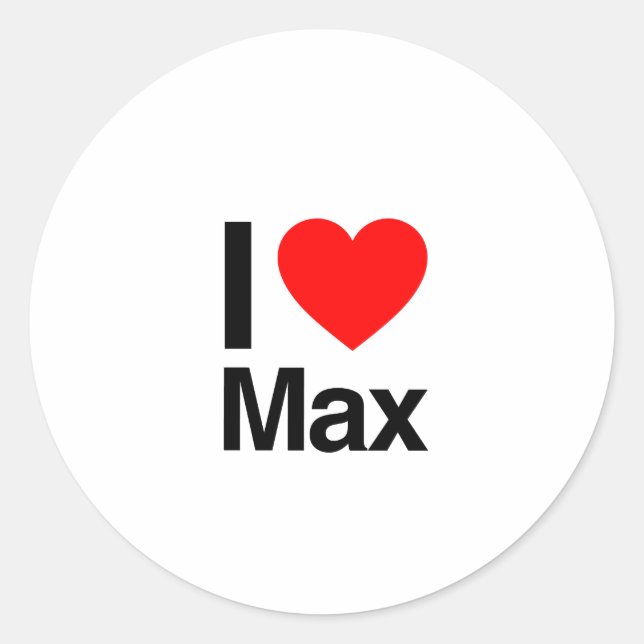 Adesivo eu amo max (Frente)