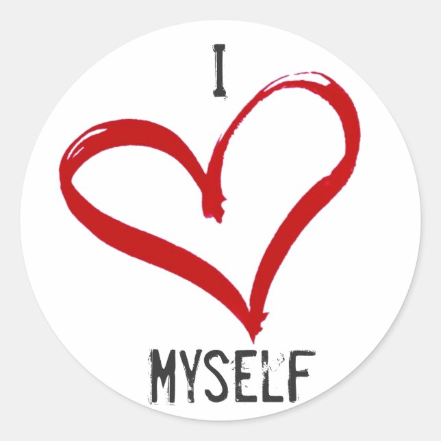 Adesivo Eu Amo-Me Viciado (Frente)