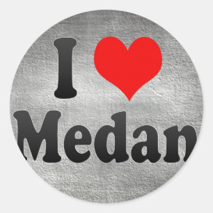 Adesivo Eu amo Medan, Indonésia. Mim Cinta Medan,