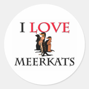 Adesivo Eu amo Meerkats