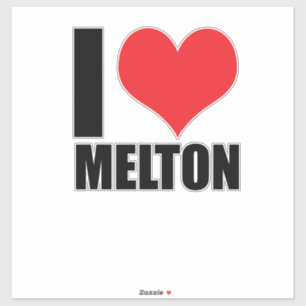 Adesivo Eu amo Melton