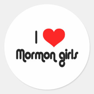Adesivo Eu amo meninas do Mormon