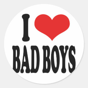 Adesivo Eu amo meninos maus