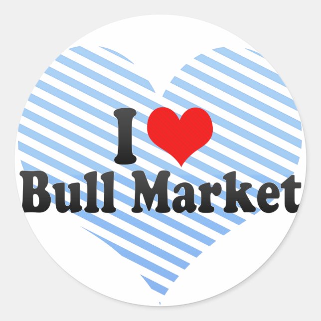 Adesivo Eu amo mercado Bull (Frente)