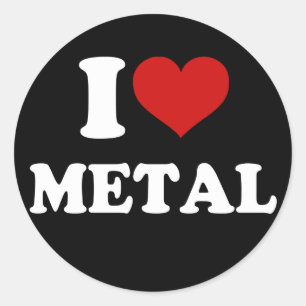 Adesivo Eu Amo Metal