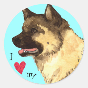 Adesivo Eu amo meu Akita