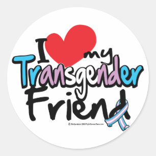 Adesivo Eu amo meu amigo do Transgender