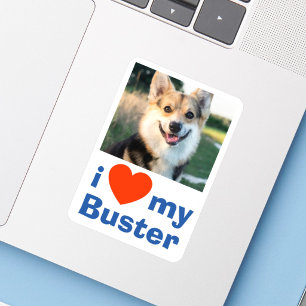 Adesivo Eu Amo Meu Animal de Estimação com Nome