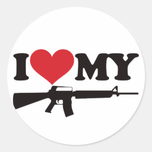 Adesivo Eu amo meu AR15