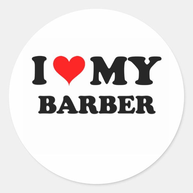 Adesivo Eu Amo Meu Barber (Frente)