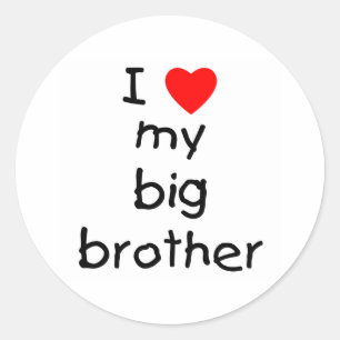 Adesivo Eu amo meu big brother