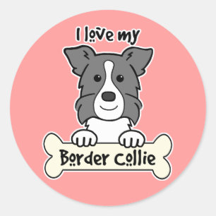 Adesivo Eu amo meu border collie