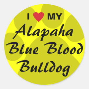 Adesivo Eu amo meu buldogue do sangue azul de Alapaha