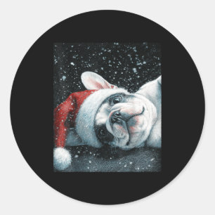 Adesivo Eu Amo Meu Bulldog Francês Natal Fofo