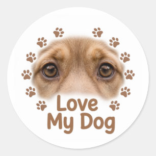 Adesivo Eu Amo Meu Cachorro