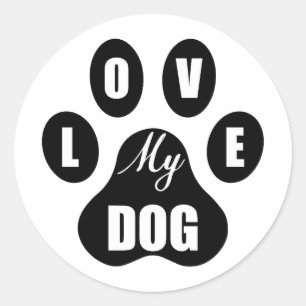 Adesivo Eu Amo Meu Cachorro