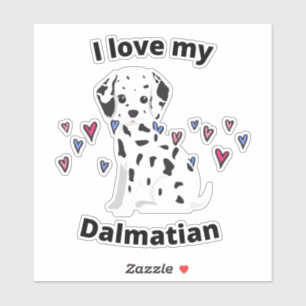 Adesivo Eu amo meu cachorro Dalmático