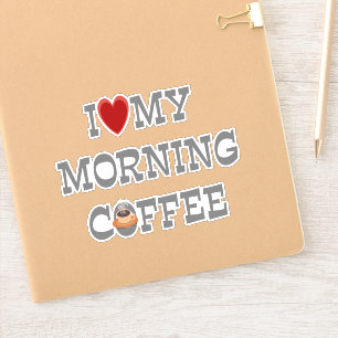 Adesivo Eu Amo Meu Café Da Manhã