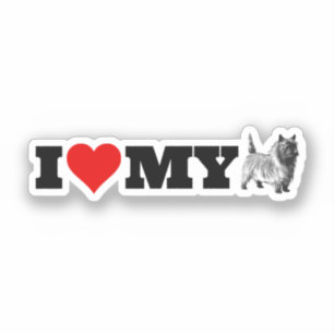 Adesivo Eu Amo Meu Cairn Terrier