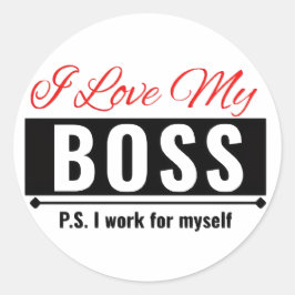 Adesivo Eu Amo Meu Chefe