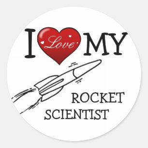 Adesivo Eu amo meu cientista de Rocket