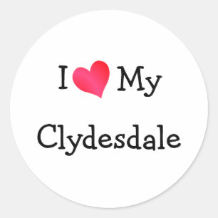 Adesivo Eu amo meu Clydesdale
