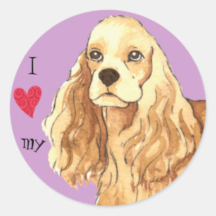 Adesivo Eu amo meu cocker spaniel