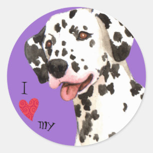Adesivo Eu amo meu Dalmatian