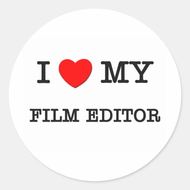 Adesivo Eu amo meu EDITOR DE FILMES (Frente)