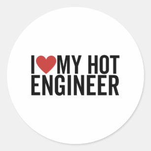 Adesivo Eu Amo Meu Engenheiro Quente