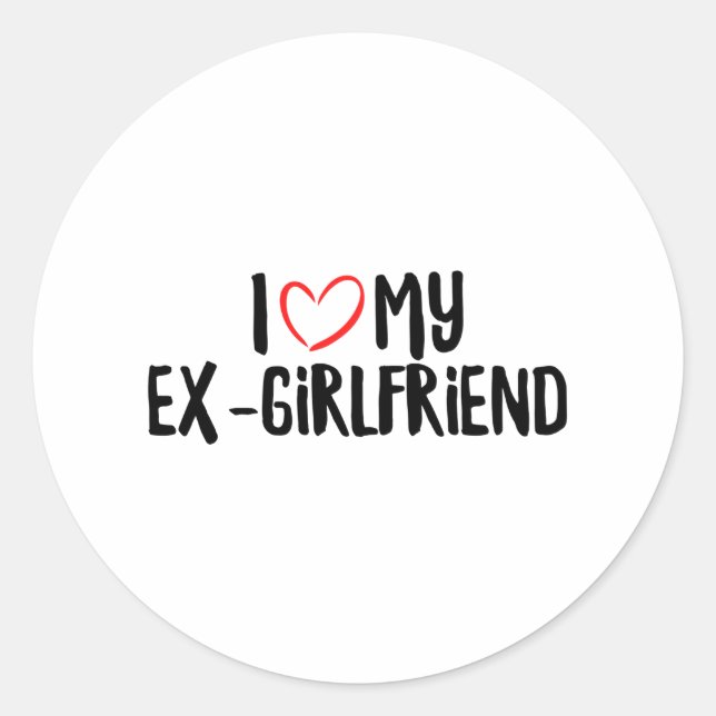 Adesivo Eu Amo Meu Ex-Namorada (Frente)