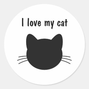 Adesivo Eu amo meu gata Sticker