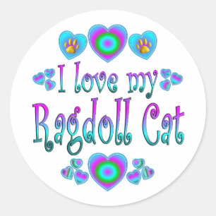 Adesivo Eu amo meu gato de Ragdoll
