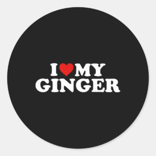 Adesivo Eu Amo Meu Ginger Redhead Red