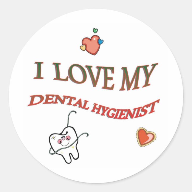 ADESIVO EU AMO MEU HIGIENISTA DENTAL (Frente)