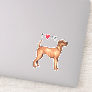 Adesivo Eu amo meu irlandês Terrier Vinyl Sticker